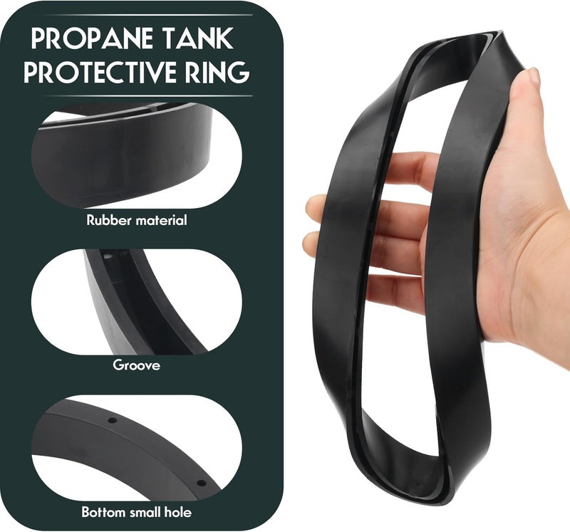 EAORBD Ring Base for Propane Tank, Propane Cylinder Base Fits 20-40 Lb (5-10 Gallons) Propane Tank Protective Spacer Base Compatible with Wireless Propane Gauges -2 Pack - Image 3